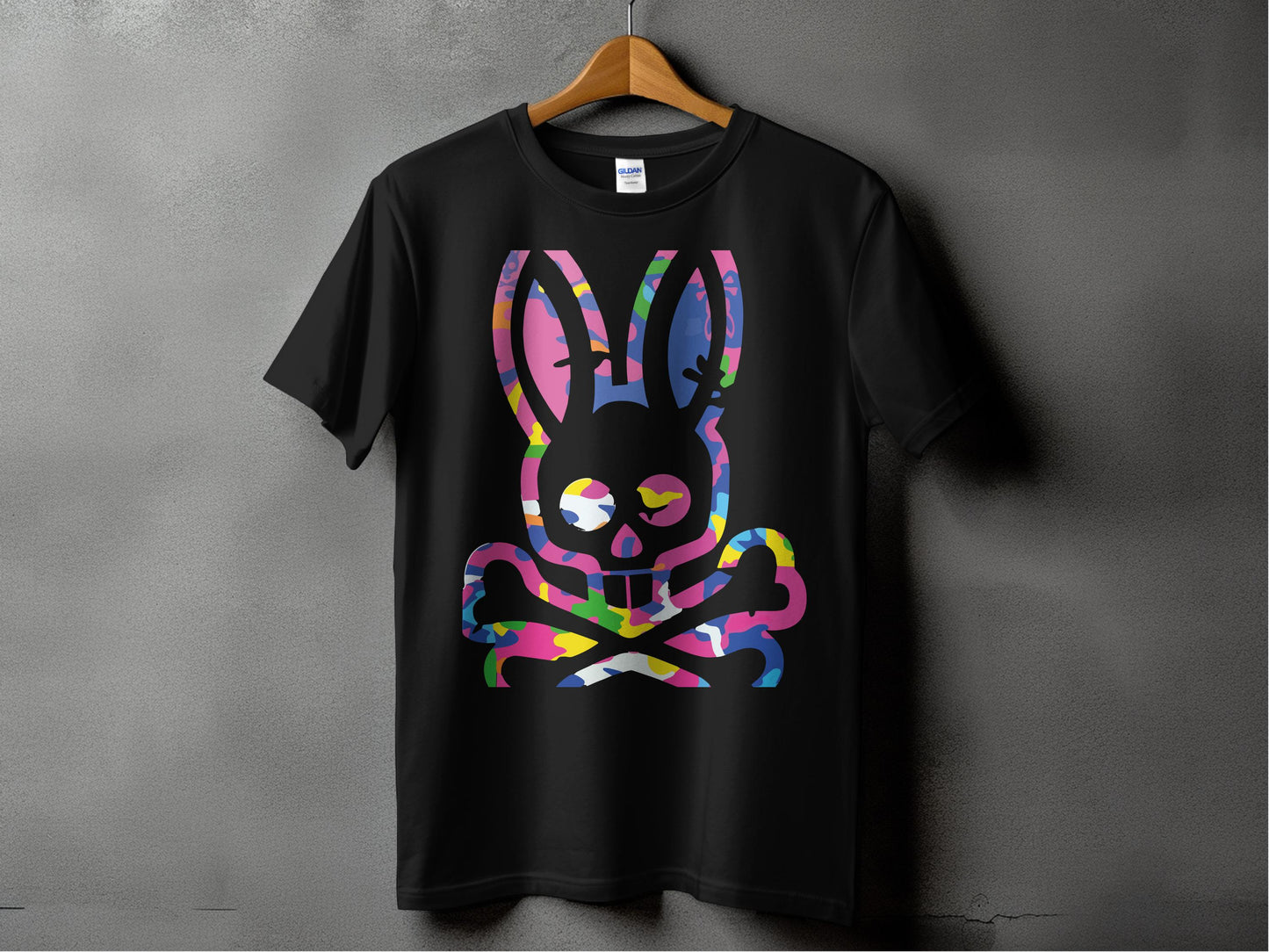 Colorful Skull Bunny Graphic Tee product
