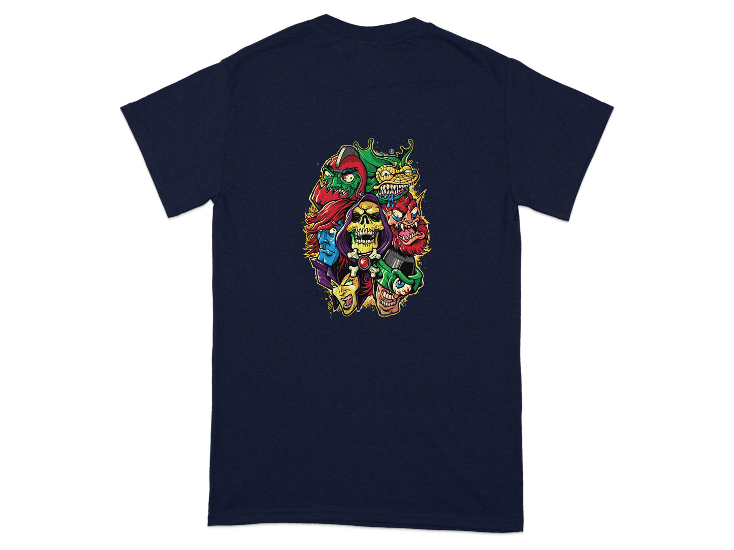 Colorful Skull and Monsters Graphic T-shirt product