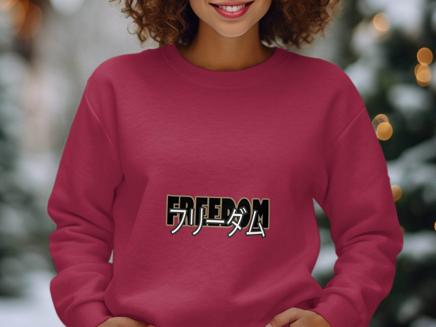 Black Gold Freedom Japanese Text Design Hoodie - Design & Vybe