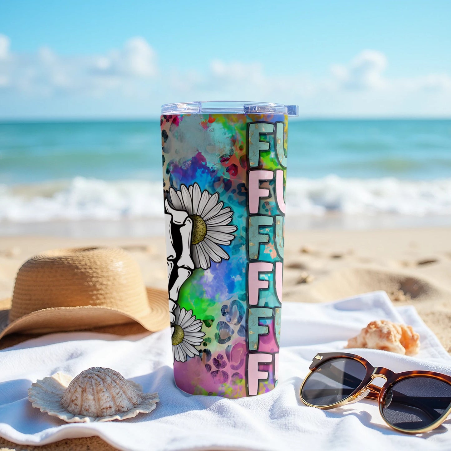 Colorful Beach Vibes Floral Insulated Tumbler product