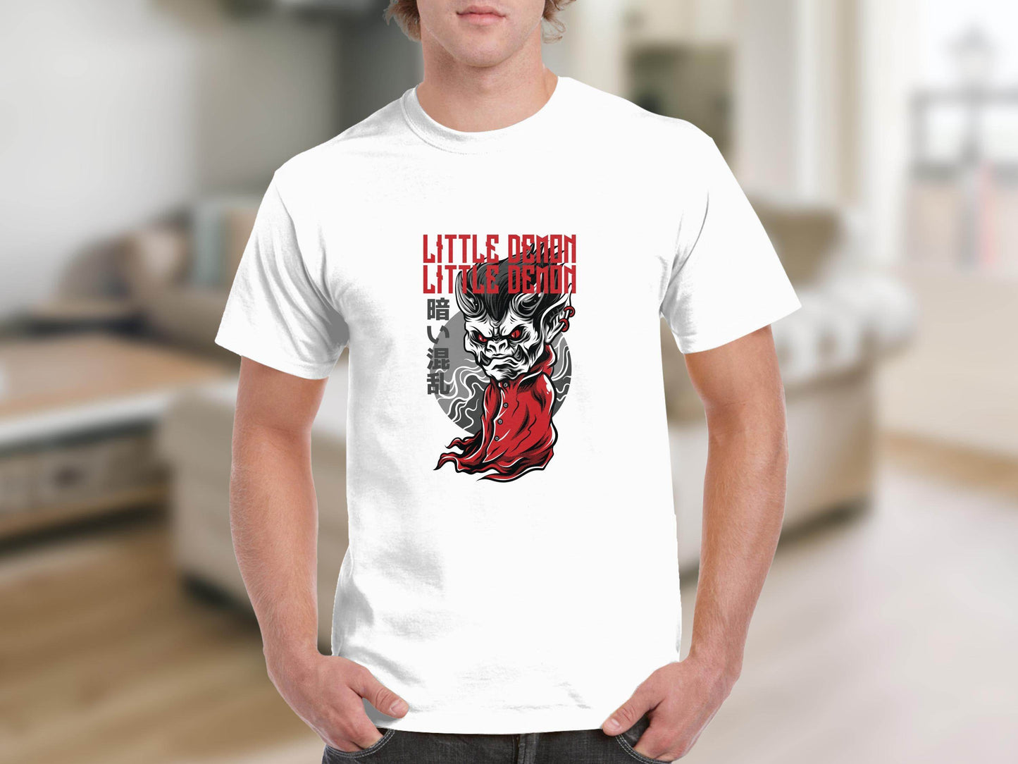 Little Demon Graphic Japanese Art Style T-Shirt - Design & Vybe