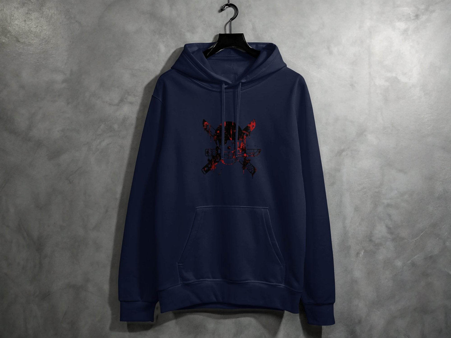 Pirate Symbol with Bloody Swords Skull Artistic Design Hoodie - Design & Vybe