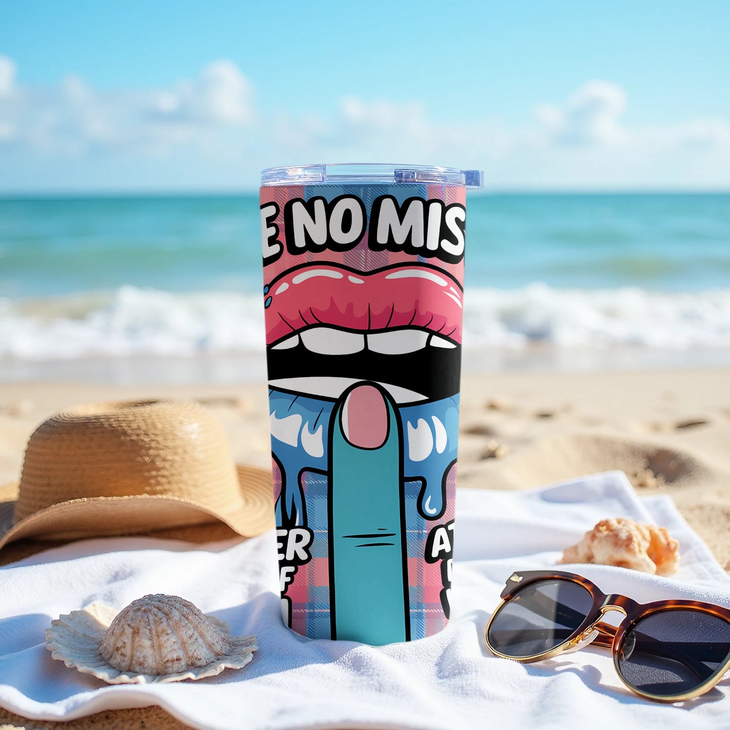 Beach Vibes Colorful Graphic Tumbler Unique Drinkware product