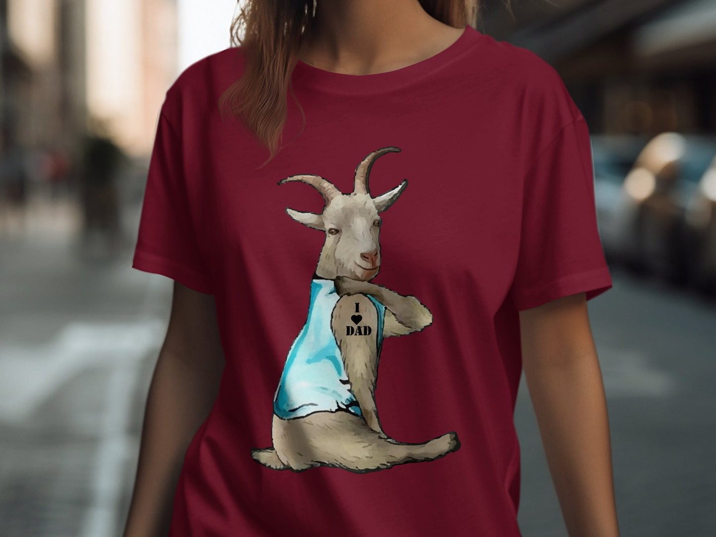 I Dad Goat Graphic Printed Funny T-Shirt product