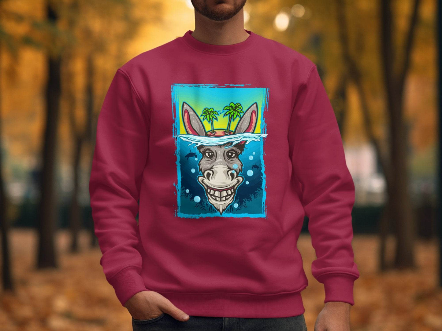 Fun Donkey Island Summer Vibes Graphic Sweater - Design & Vybe