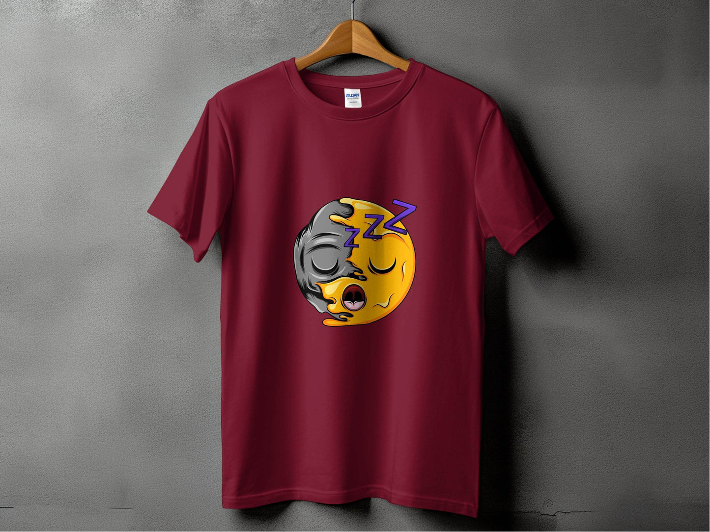 Tired Cartoon Character with Snoozing ZZZ Symbols T-Shirt - Design & Vybe