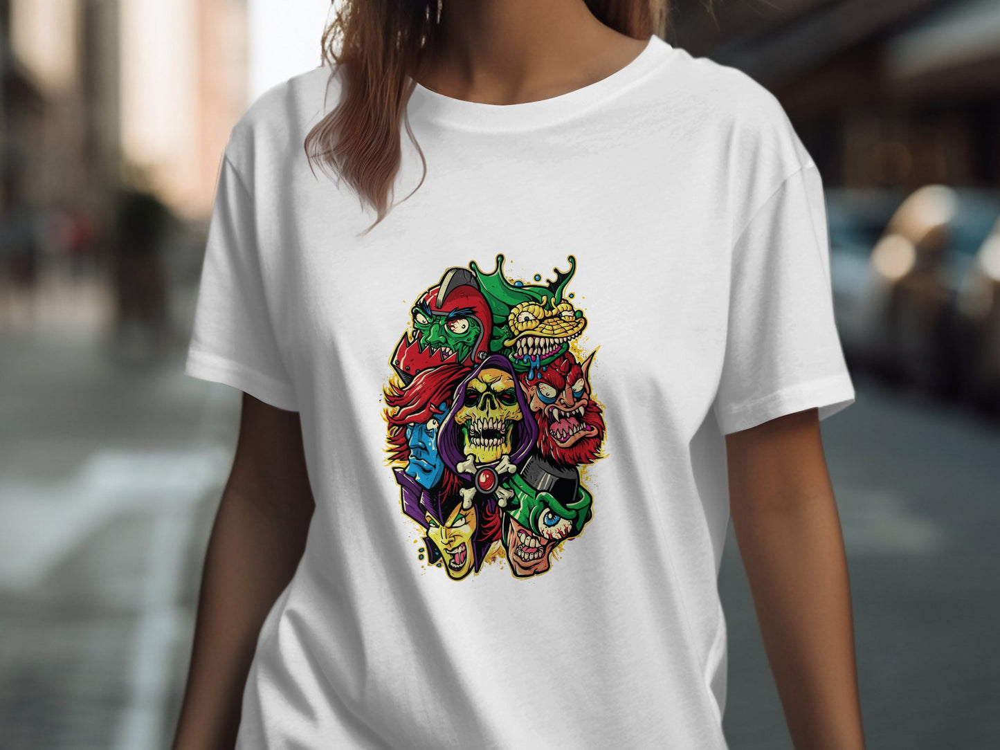 Colorful Urban Monsters Graphic Printed T shirt Product