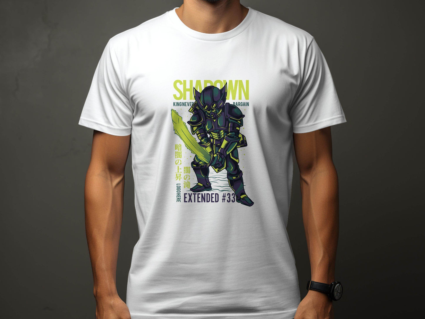 King Never Bargain Extended Knight Vector Art T-Shirt - Design & Vybe