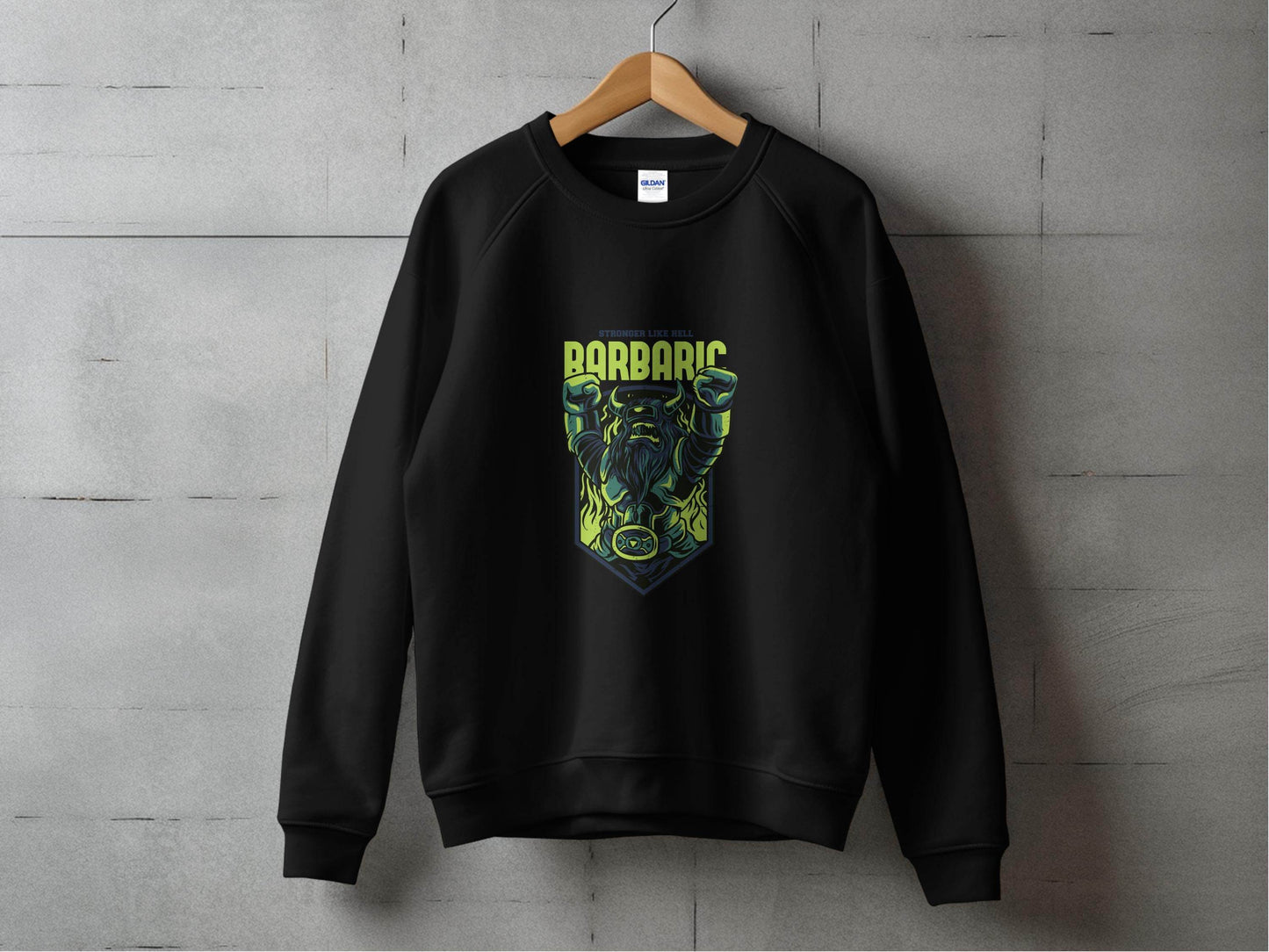 Stronger Like Hell Barbaric Warrior Graphic Sweater - Design & Vybe