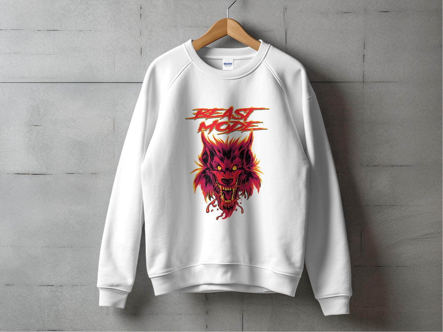 Beast Mode Graphic Print On Premium Quality Unisex Sweater - Design & Vybe
