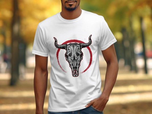 Longhorn Skull Art Graphic T-Shirt - Design & Vybe