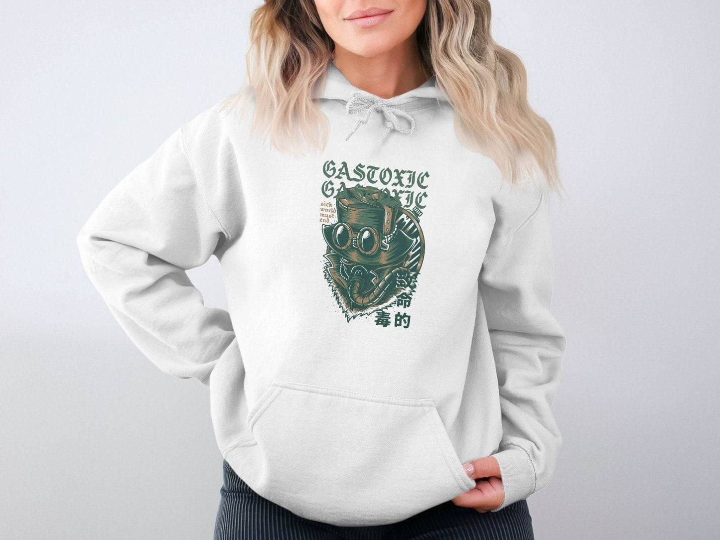 Gastoxic Sick World Must End Illustrated Artwork Hoodie - Design & Vybe