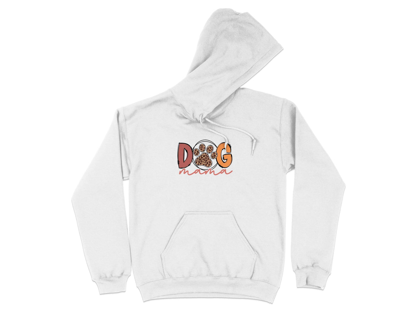 Dog Mama Paw With Leopard Print For Animal Lovers Hoodie - Design & Vybe