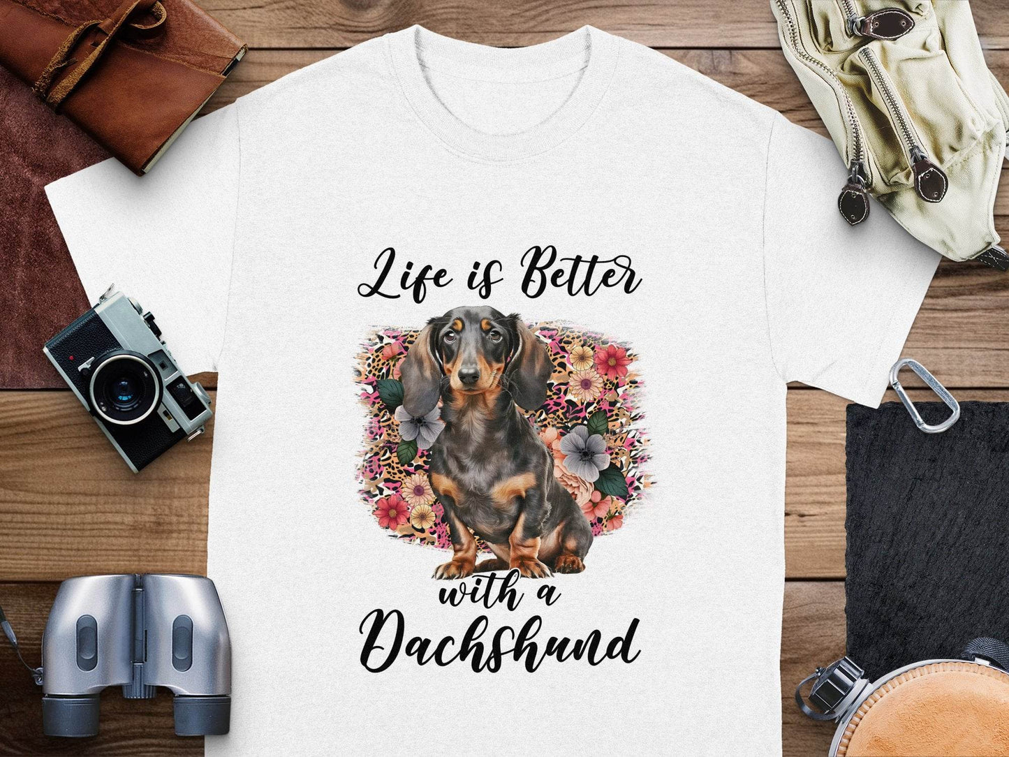Life is Better with a Dachshund Cute Doggy Animal T-Shirt - Design & Vybe