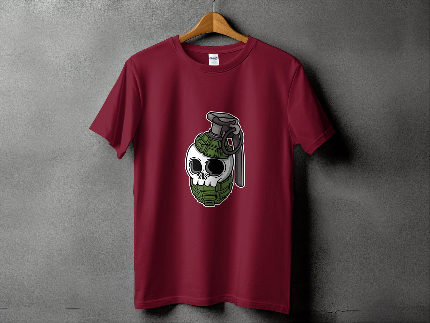 Skull Grenade Graphic Design Funny Unique Style T-Shirt - Design & Vybe