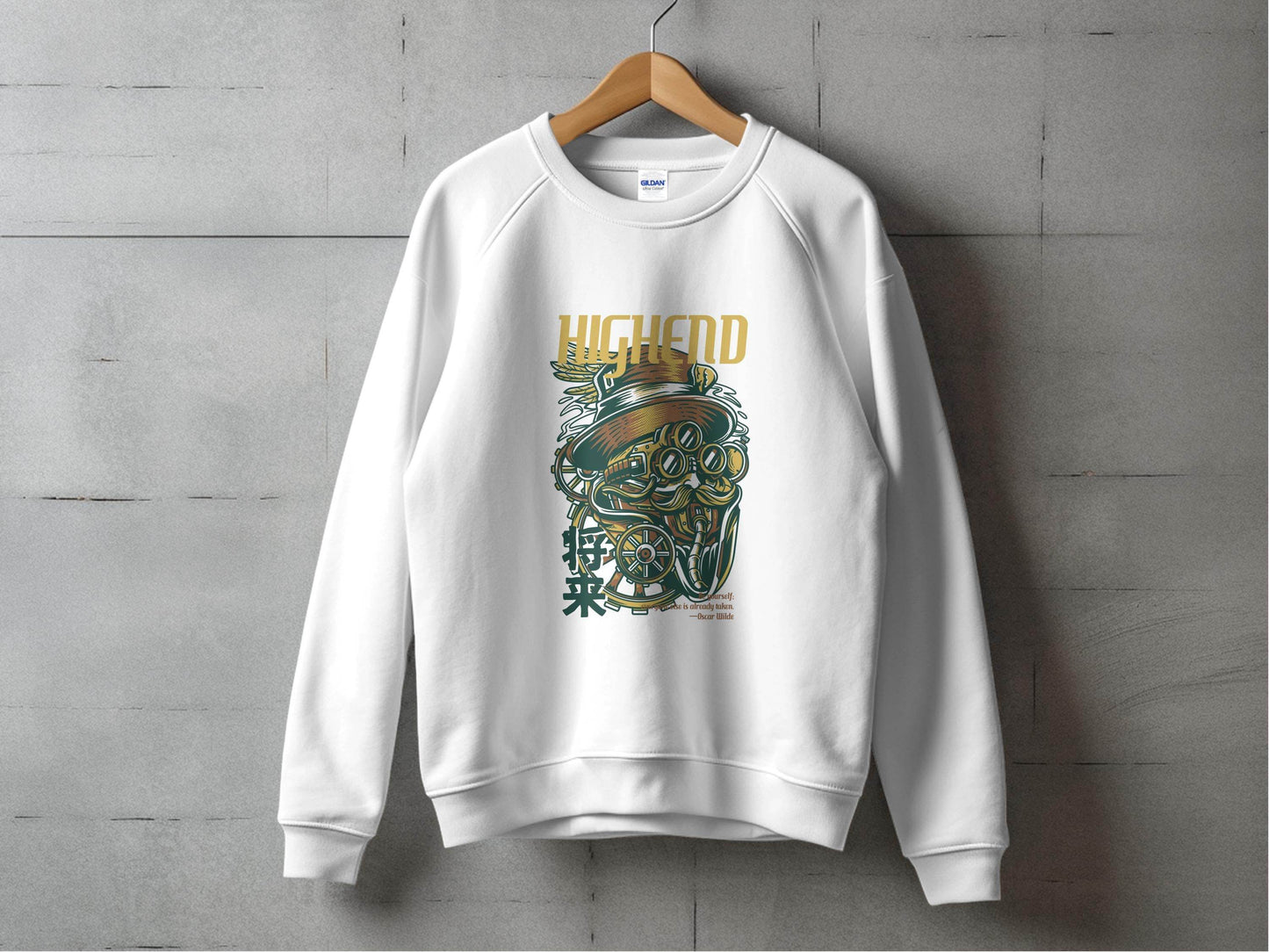 High End Steampunk Design With Future Inscription Sweater - Design & Vybe