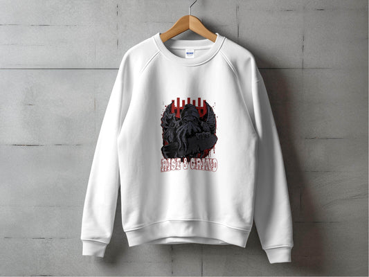 Rise and Grind Skater Monster Graphic Novelty Sweater - Design & Vybe