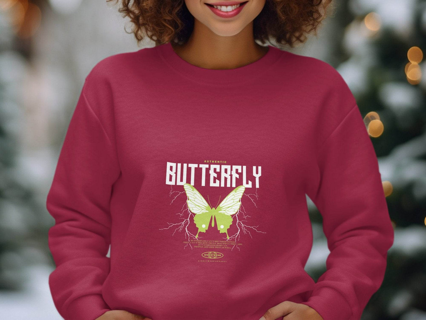 Authentic Butterfly Streetwear Graphic Sweater - Design & Vybe