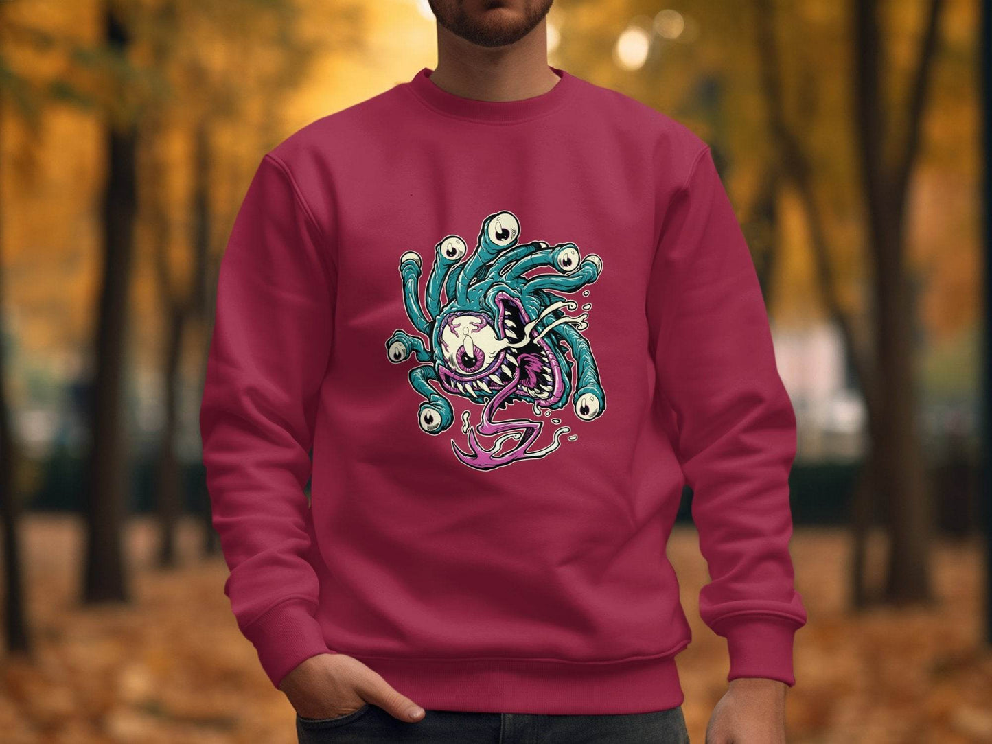 Eye Monster Colorful Fantasy Illustration Graphic Sweater - Design & Vybe