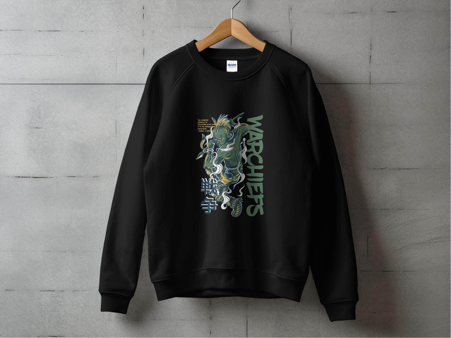 Warrior with Spear Graphic Urban Style Inspired Sweater - Design & Vybe