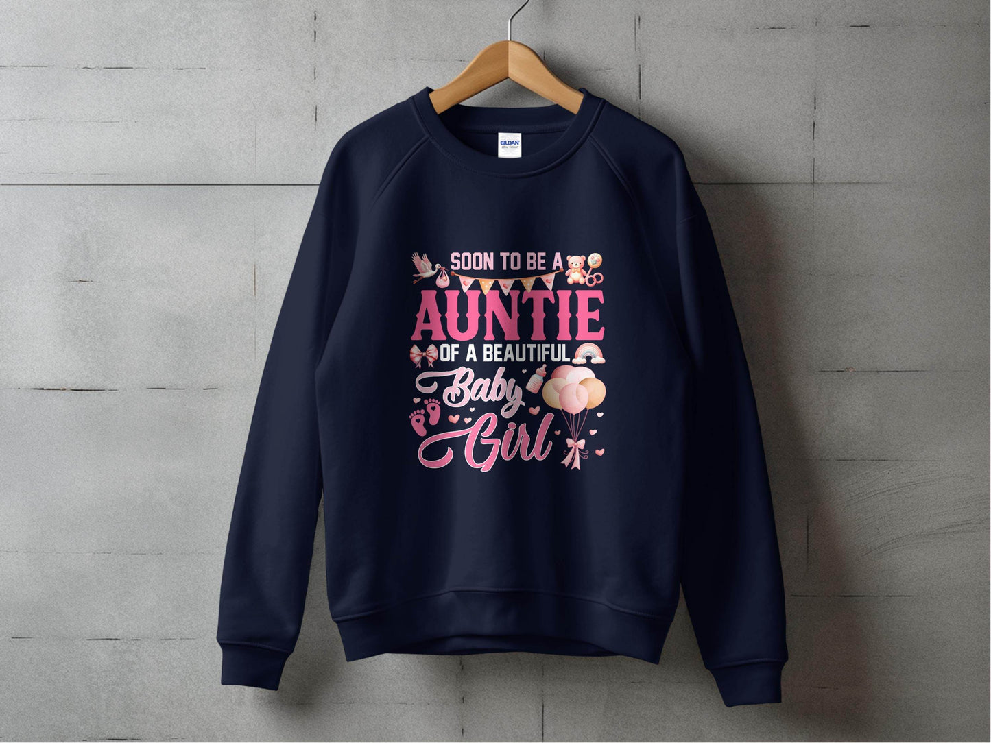 Soon To Be Auntie of a Beautiful Baby Girl Sweater - Design & Vybe