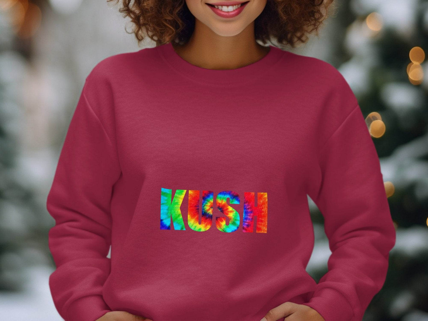 Kush Tie Dye Text Stylish Graphics Hoodie - Design & Vybe