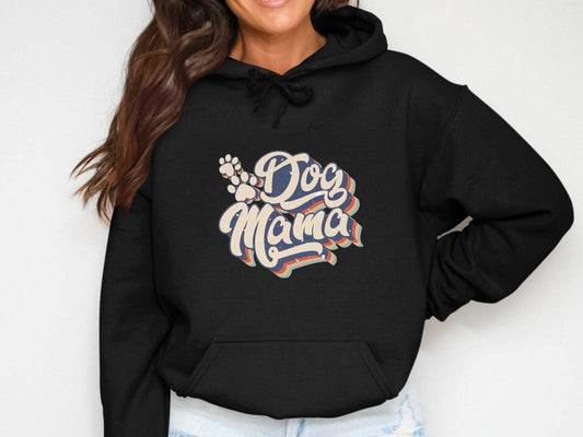 Retro Style Dog Mama Vintage Design Graphic Hoodie - Design & Vybe