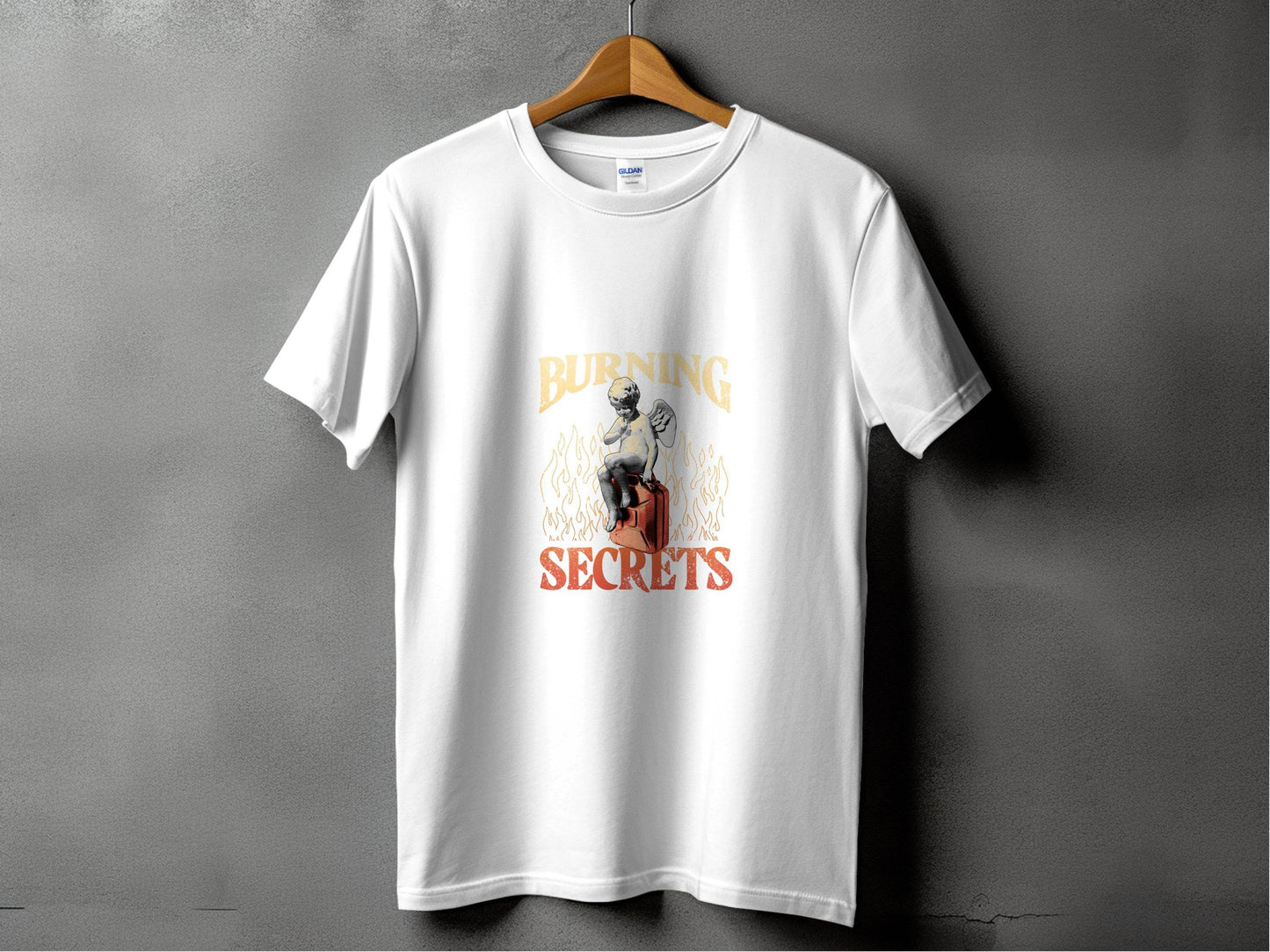 Burning Secrets Angel Graphic Novelty Design Cool T-Shirt - Design & Vybe