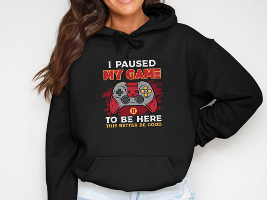 I Paused My Game To Be Here Gaming Controller Hoodie - Design & Vybe