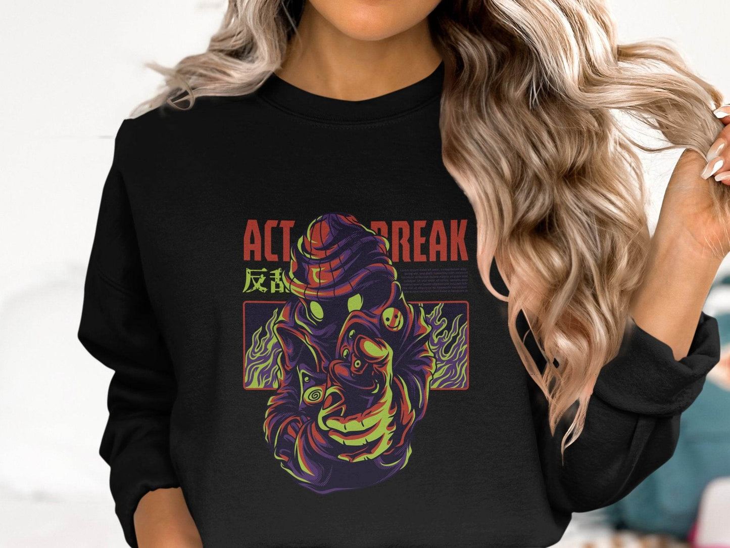 Act Break Graffiti Style Creative Design Sweater - Design & Vybe