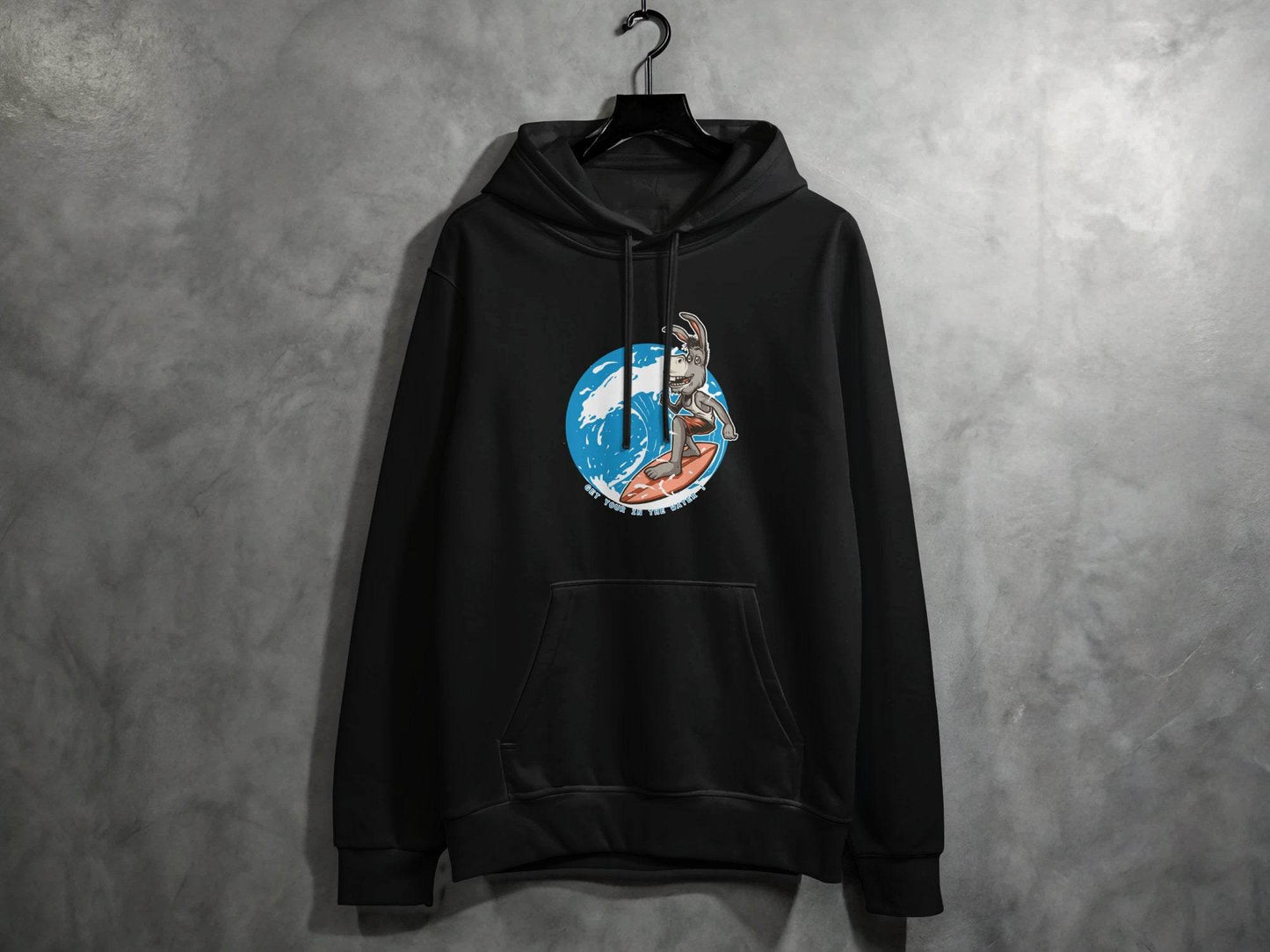 Donkey Surfing Adventure Graphic Print Hoodie - Design & Vybe