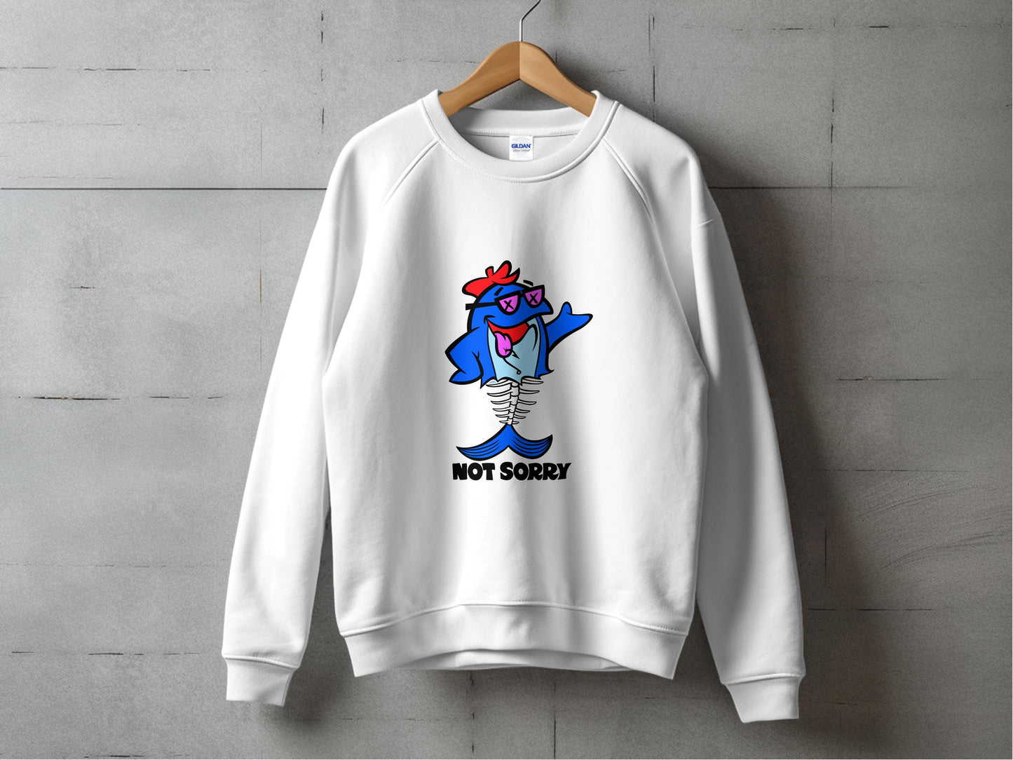 Not Sorry Cartoon Shark Sweatshirt product type
