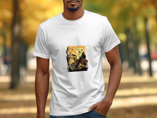 Hunter in the Wild with Loyal Dog Graphic T-Shirt - Design & Vybe