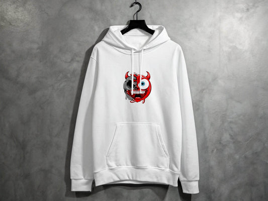Half Skull Half Devil Smiling Face Design Art Hoodie - Design & Vybe