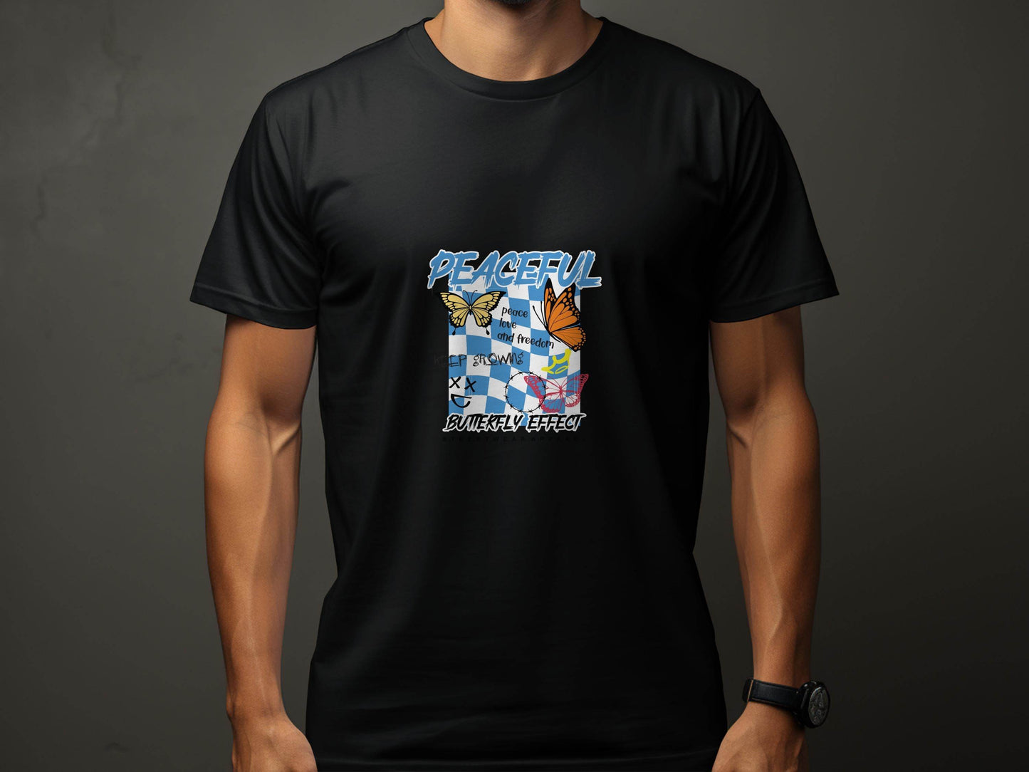 Peaceful Butterfly Effect Design T-Shirt - Design & Vybe