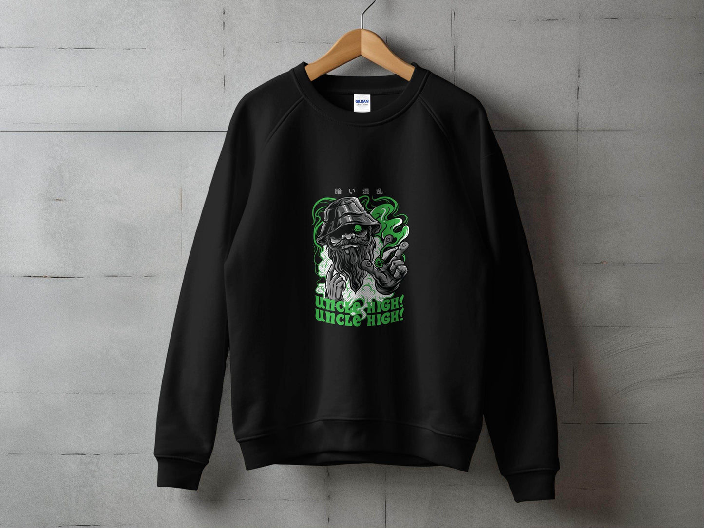 Uncle High Japanese Vector Art Sweater - Design & Vybe