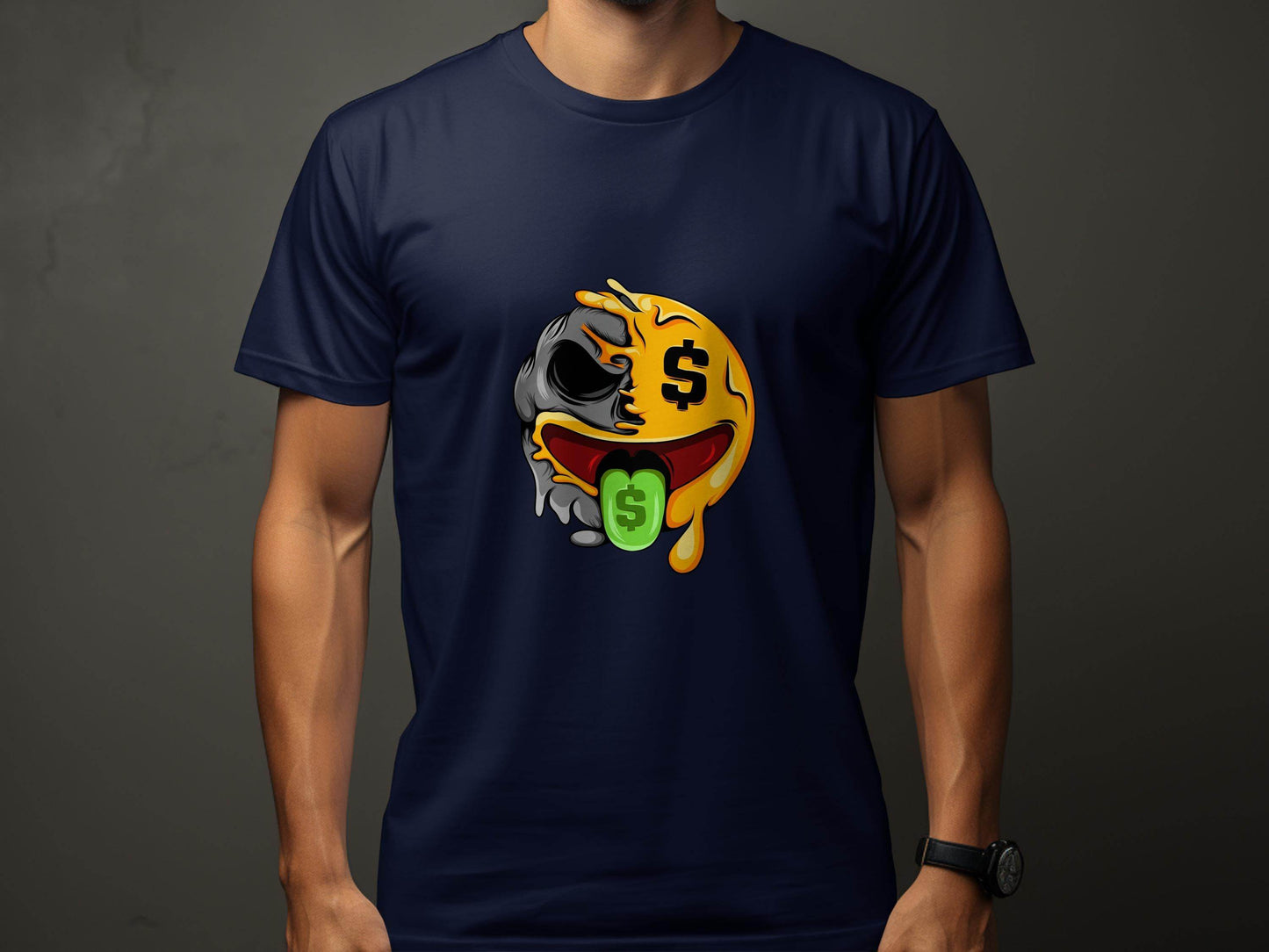 Melting Money Emoji Graphic Image For Mens Womens T-Shirt - Design & Vybe