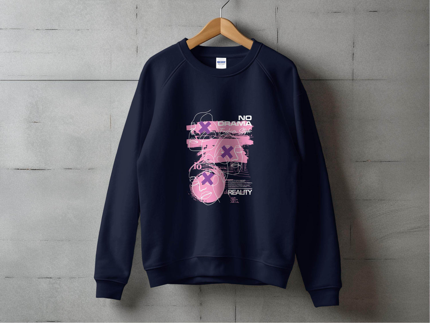 No Drama Fashion Style Reality Art Graphic Sweater - Design & Vybe