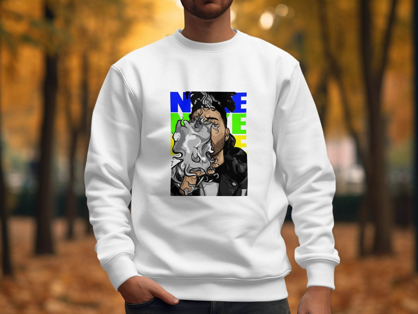 NEON Color Theme Abstract Art Smoke Design Hoodie - Design & Vybe