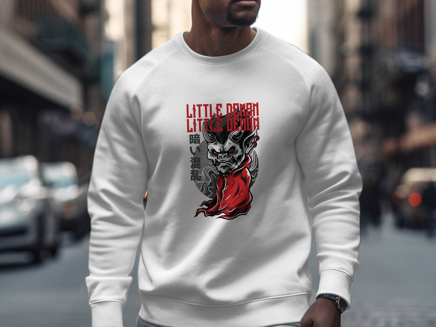 Little Demon Graphic Japanese Art Style Sweater - Design & Vybe