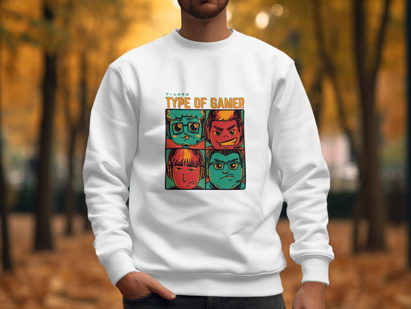 Type Of Gamer Video Gaming Four Styles Illustration Sweater - Design & Vybe