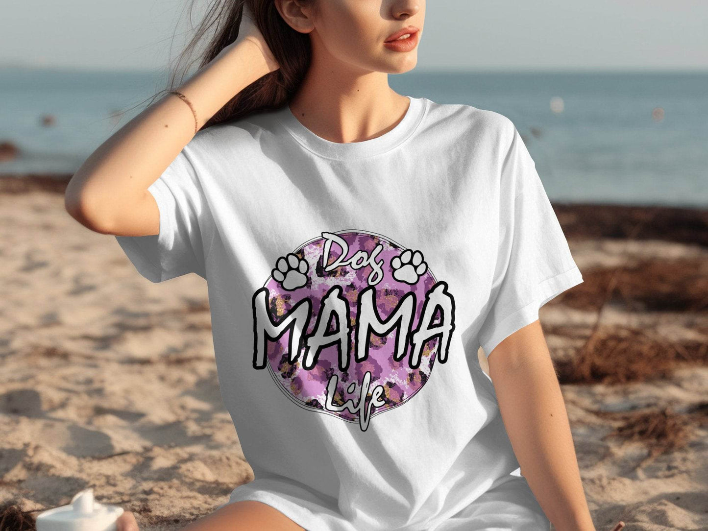 Dog Mama Life In Circle Graphic Unique Style T-Shirt - Design & Vybe