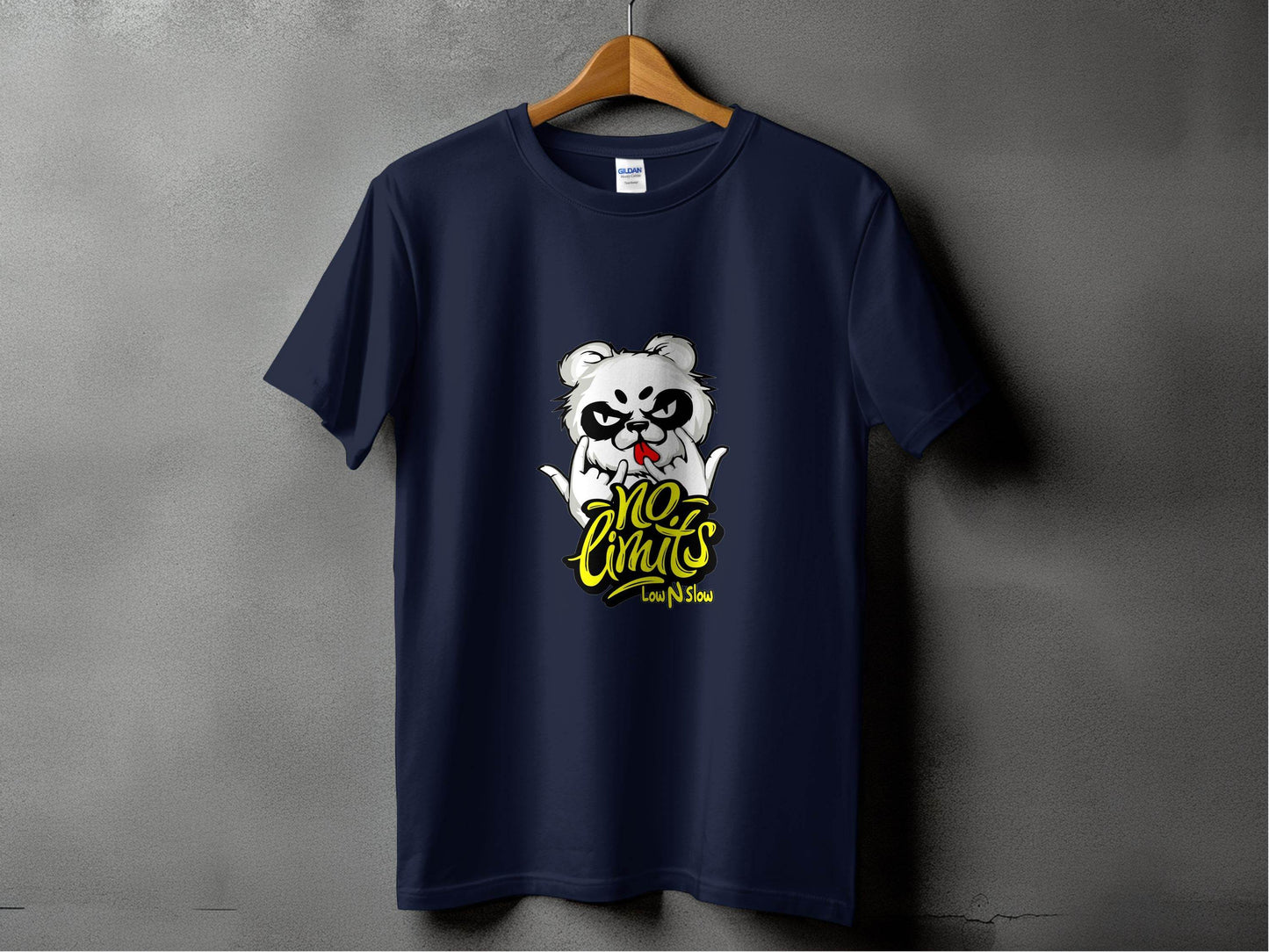 No Limits with Cool Panda Low N Slow Graphic T-Shirt - Design & Vybe