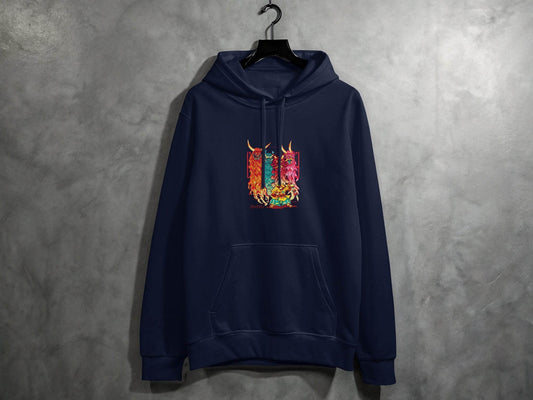 Samurai Versus Demons Graphic Novelty Unisex Hoodie - Design & Vybe