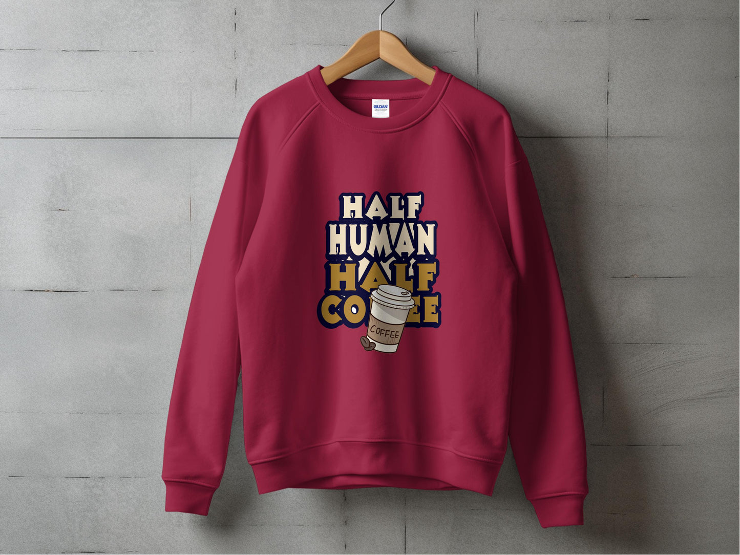 Half Human Half Coffee Graphic Sweatshirt product