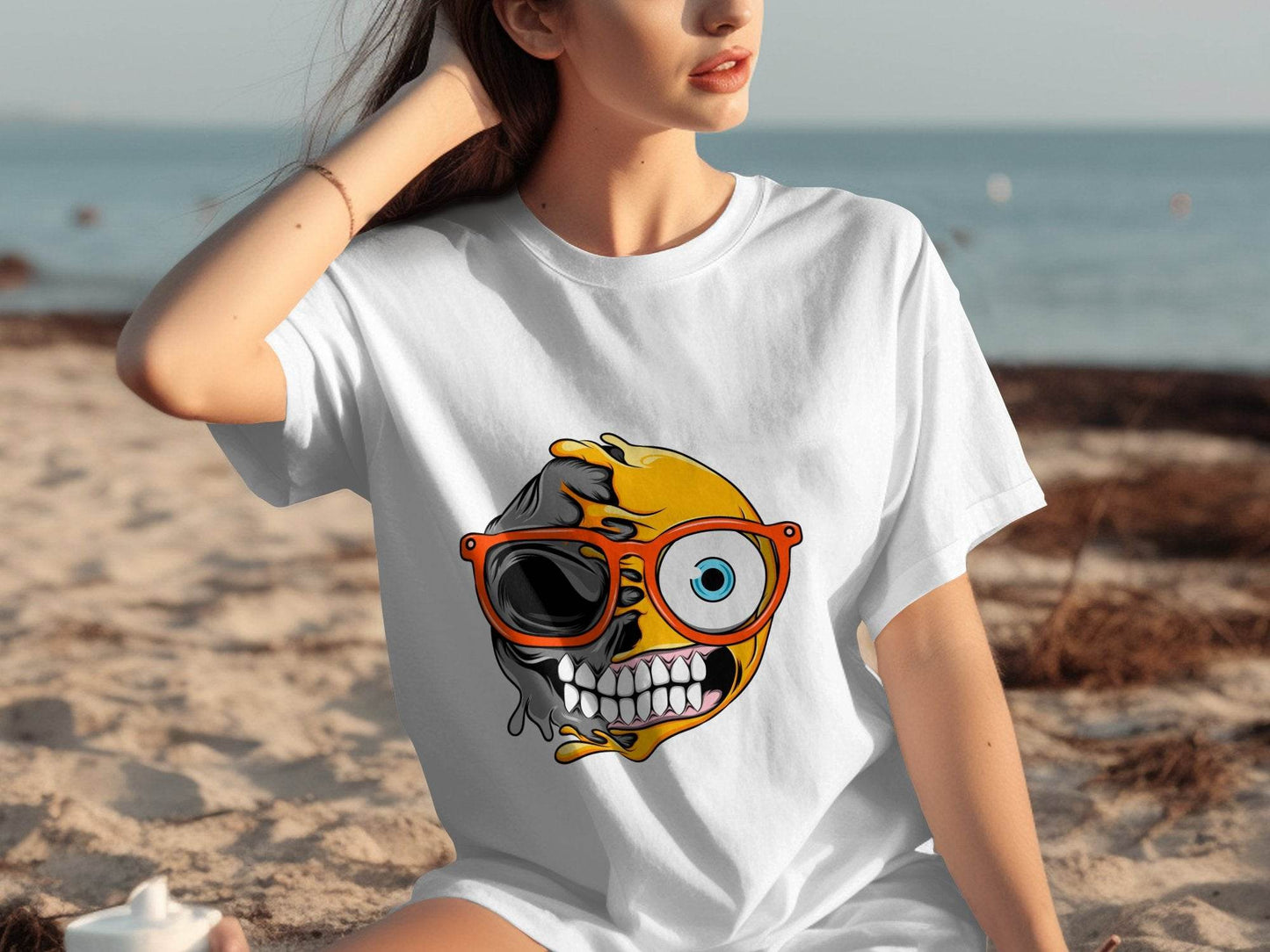 Quirky Twist Smiley Design Graphic T-Shirt - Design & Vybe