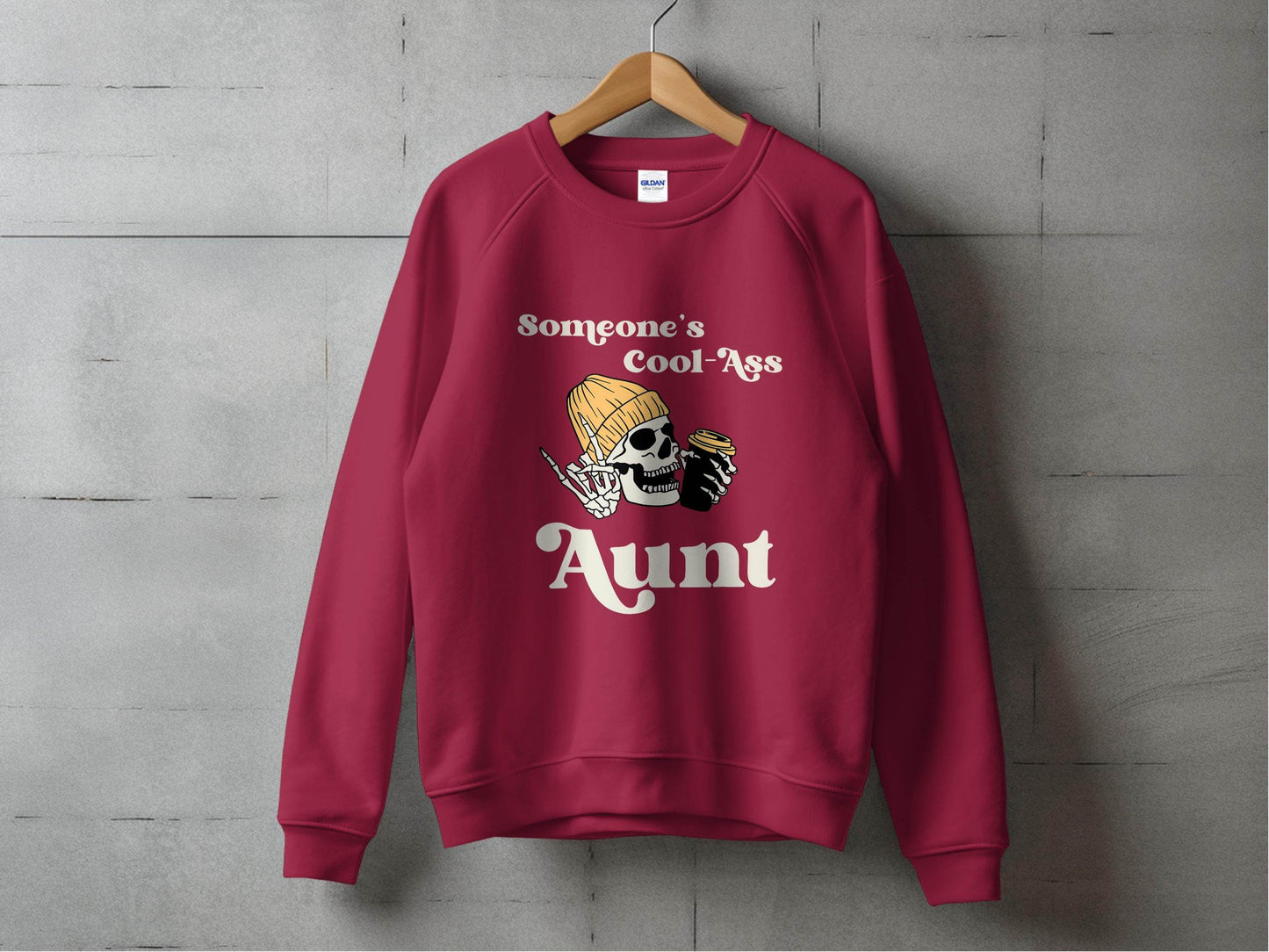 Someone's Cool-Ass Aunt Skeleton Coffee Lover Sweater - Design & Vybe
