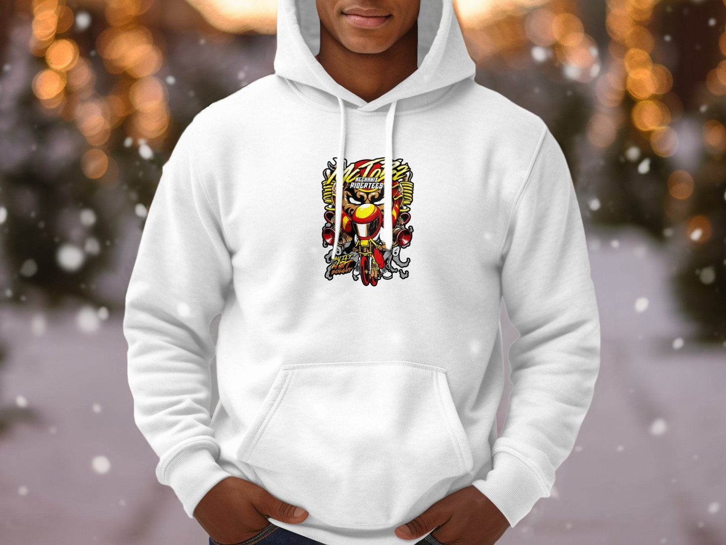 Motorbz Mechanix Ridertees Built Not Bought Graphic Hoodie - Design & Vybe