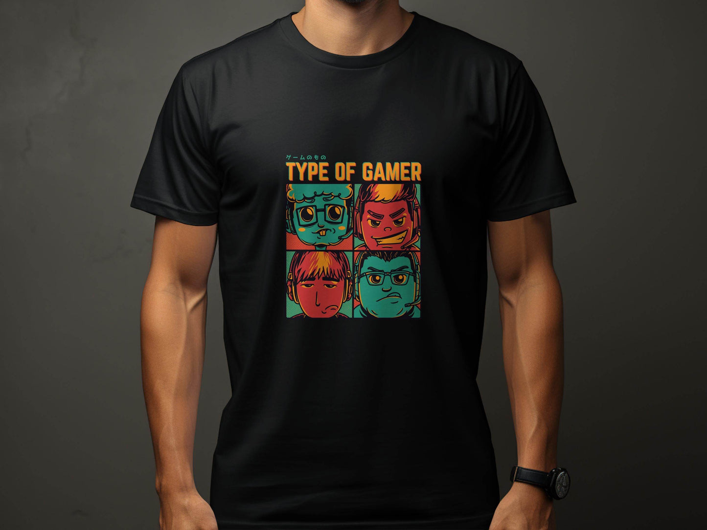 Type Of Gamer Video Gaming Four Styles Illustration T-Shirt - Design & Vybe