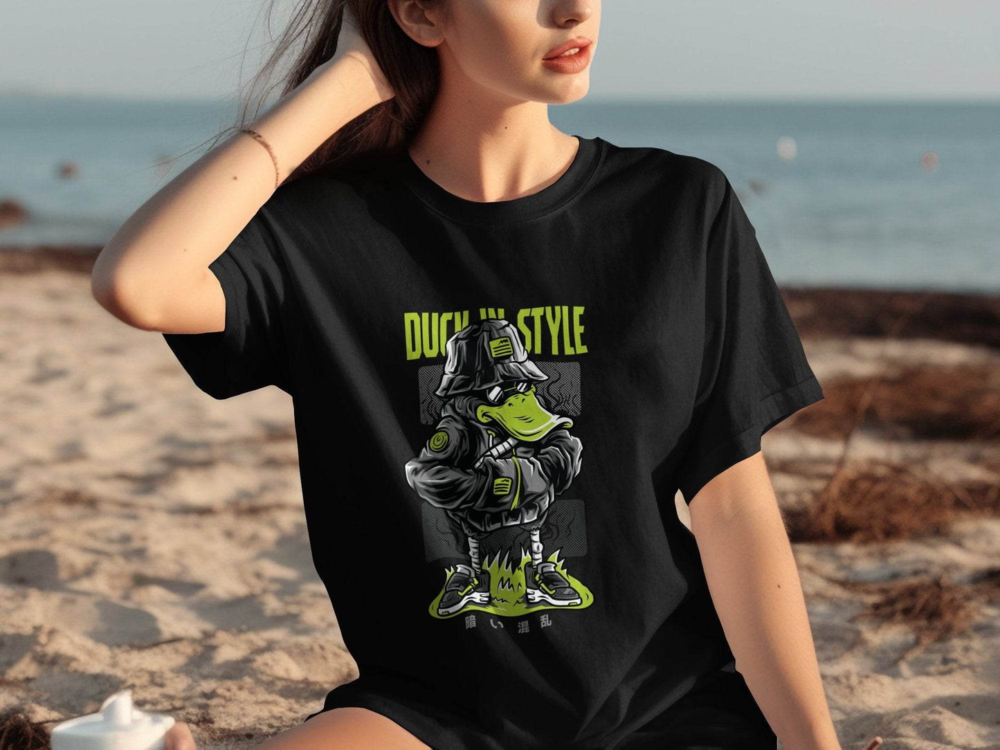 Duck in Style Cool Graphic Illustration Unisex T-Shirt - Design & Vybe